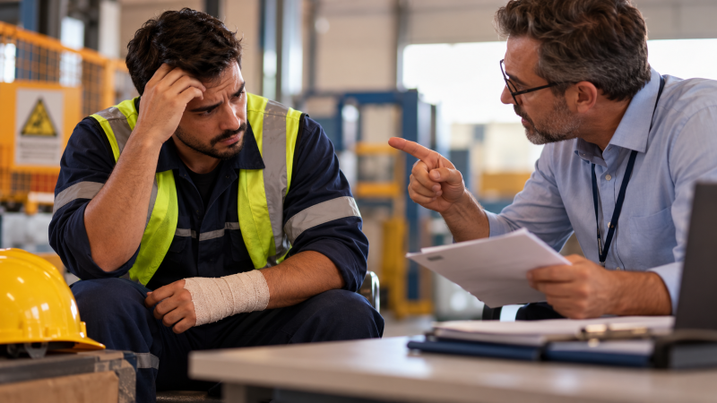 Sofri um acidente de trabalho, mas a empresa diz que a culpa foi minha. E agora?